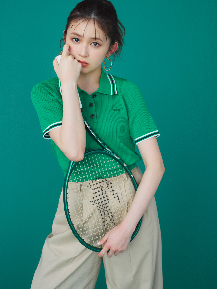 LACOSTE/ポロニット(GRN-F)