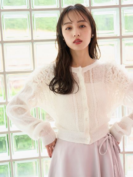 SNIDEL - スナイデル　ニット USAGI ONLINE限定】フリルニットトップス（ニット）｜SNIDEL