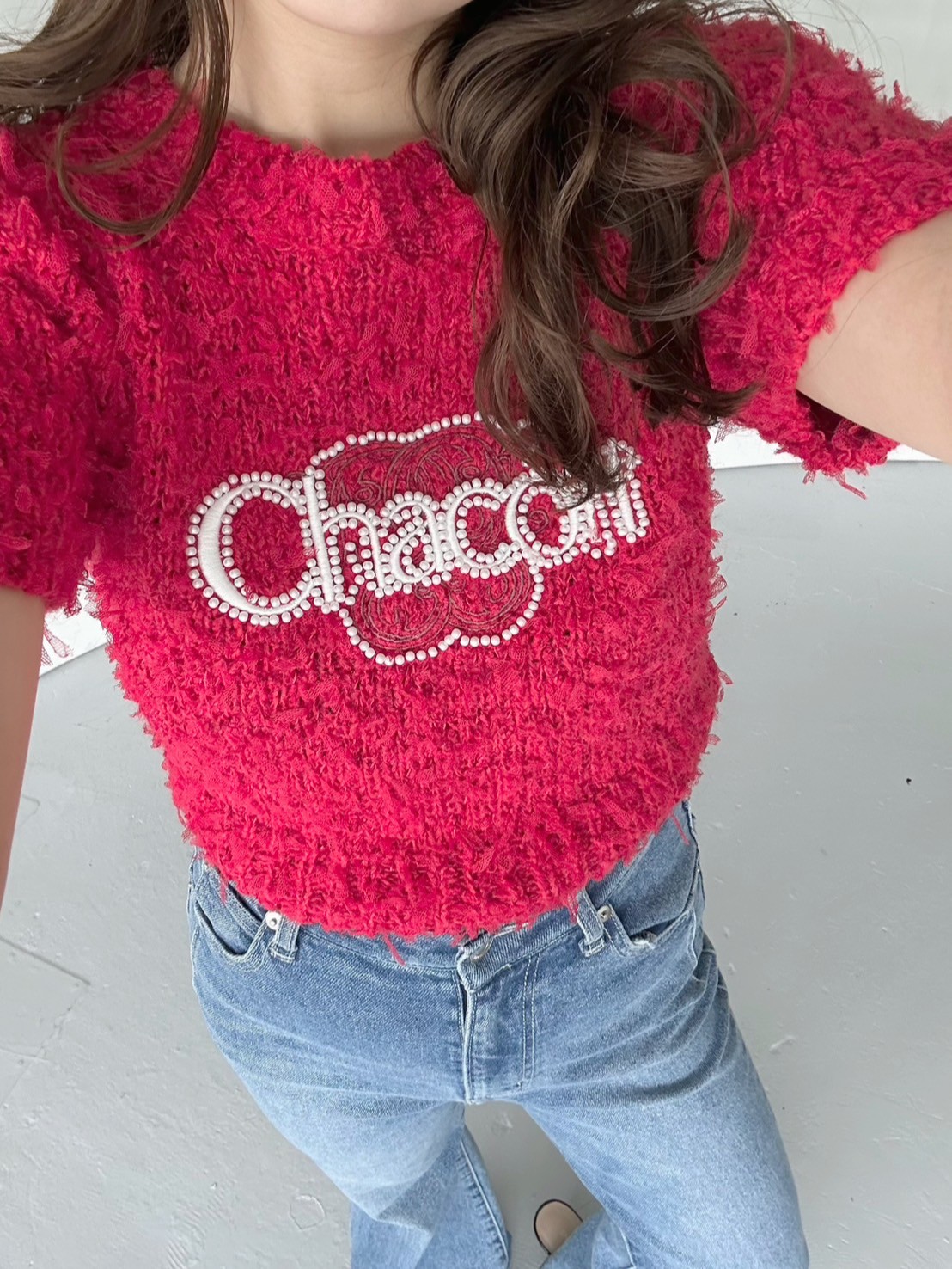 【新品未使用】Chacott×Snidel コラボTシャツ　ピンク　　タグ付き Chacott】SustainableロゴTシャツ(Tシャツ・カットソー
