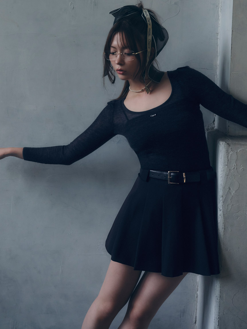 Chacott】シアーリブニット(ニット)｜トップス｜SNIDEL(スナイデル)の