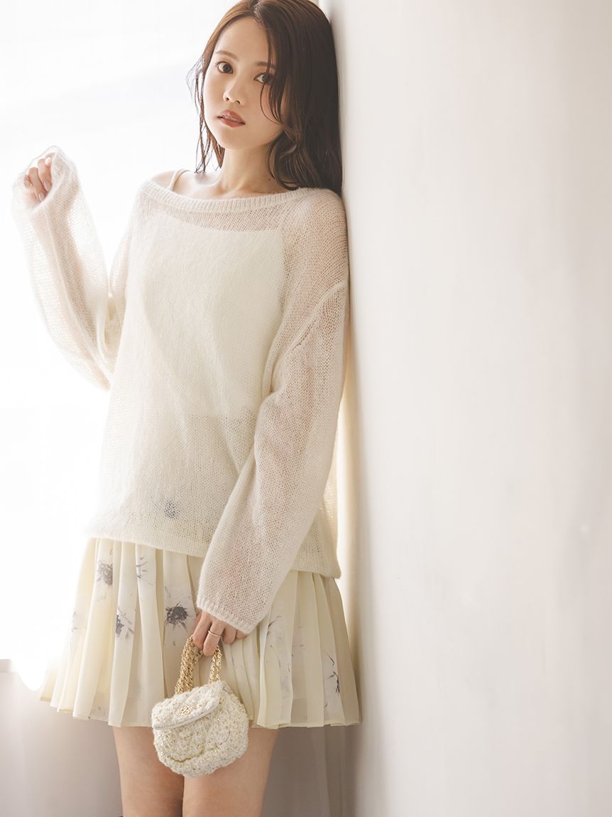 snidel シアーモヘアプルオーバー Amazon | [スナイデル] シアーモヘアプルオーバー SWNT244039