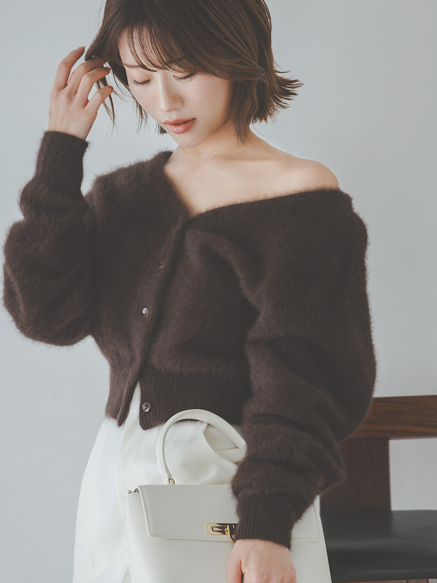 新品タグ付きSNIDELフォックスアルパカカーディガンとニット スナイデル SNIDEL カーディガン タートルニット フォックス アルパカ