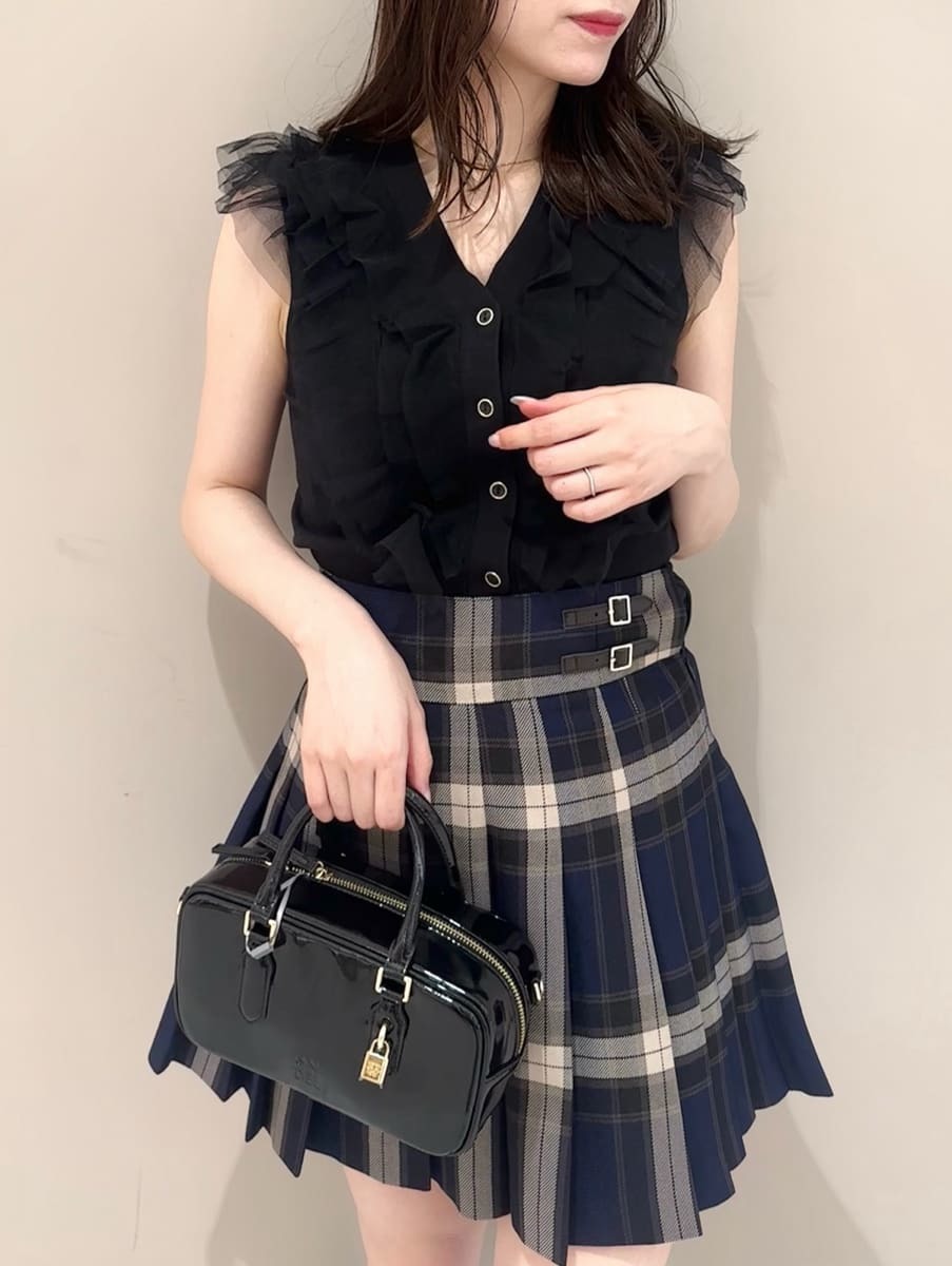 Sustainableチュールフリルニットプルオーバー(ニット