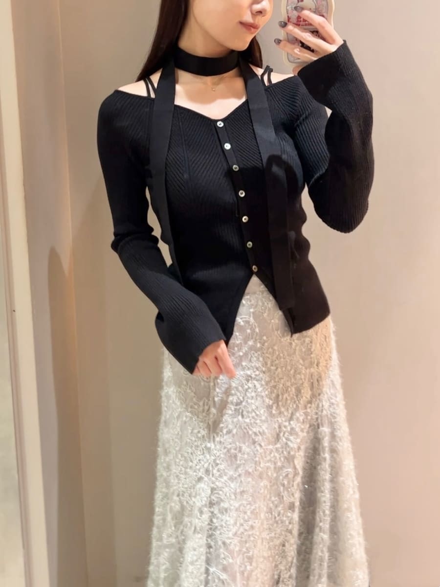 タイ付きニットプルオーバー(ニット)｜トップス｜SNIDEL(スナイデル)の