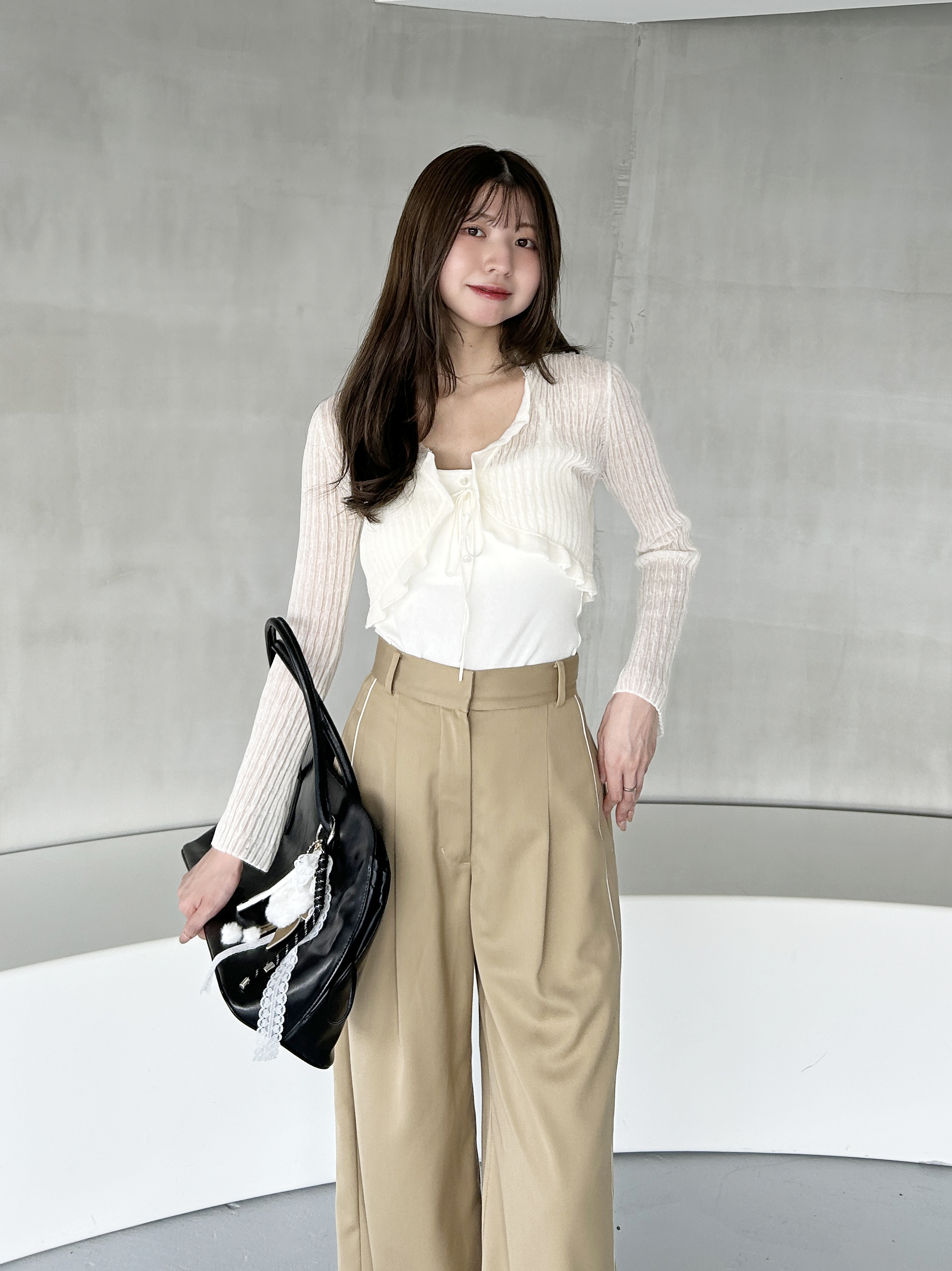 【新品未使用タグ付き】SNIDEL シアーボレロカーディガン アイボリー ボレロシアーカーディガン（カーディガン）｜SNIDEL（スナイデル