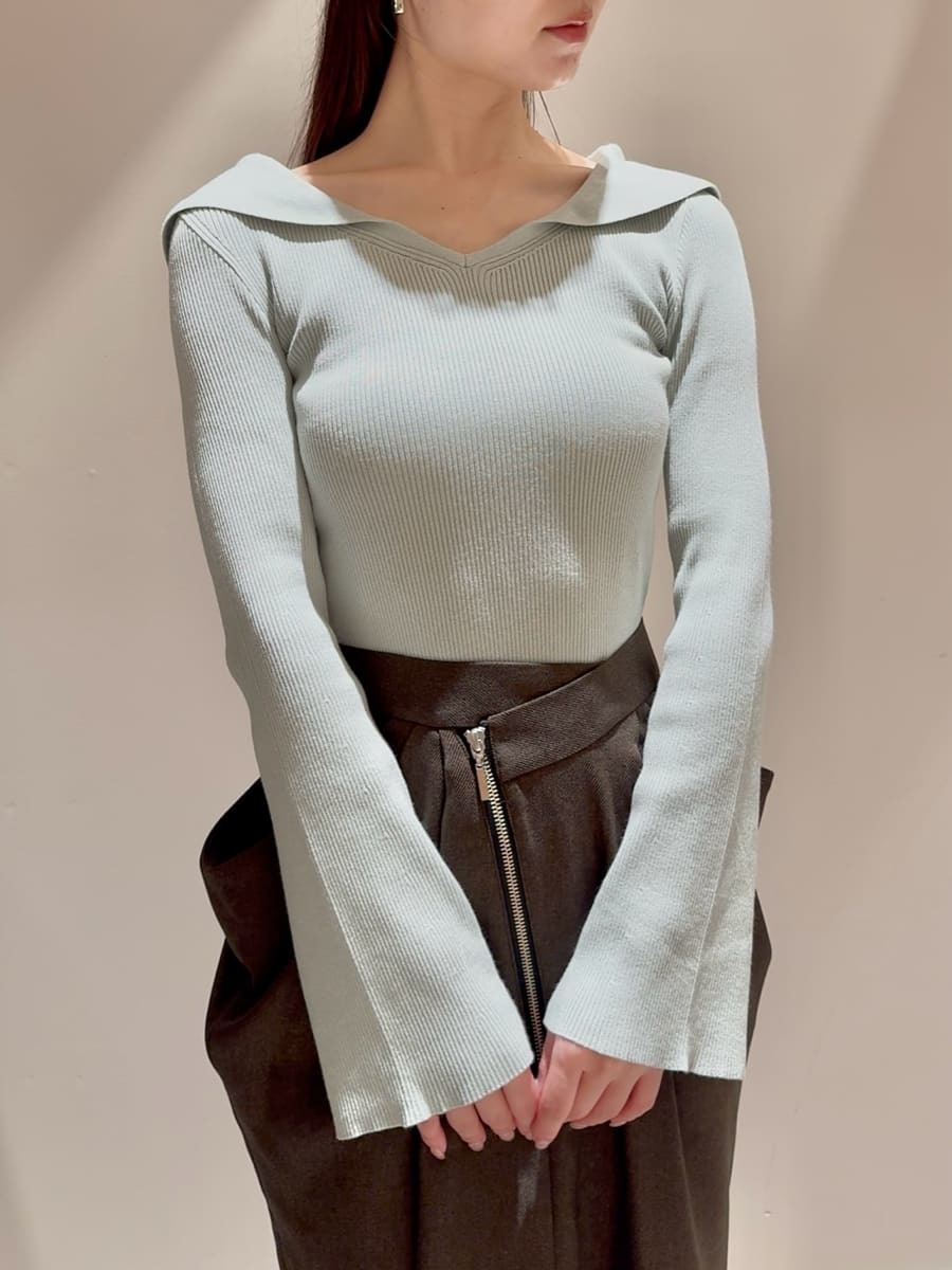 オフショル衿ニットプルオーバー(ニット)｜トップス｜SNIDEL