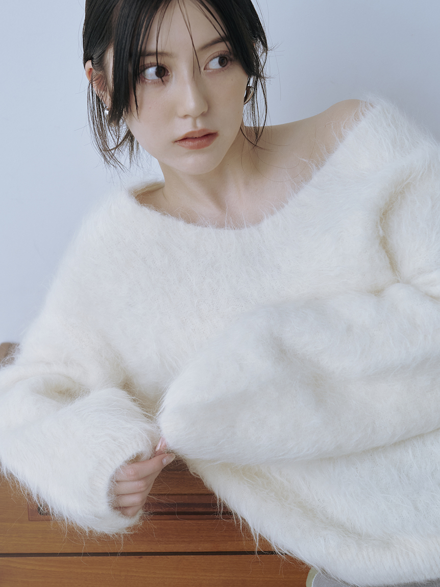 HIGH QUALITY】スリアルパカVネックプルオーバー(ニット)｜トップス