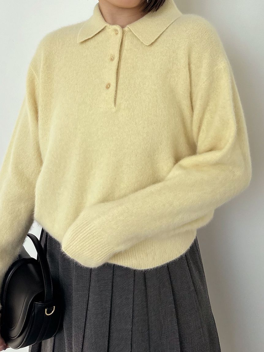 martiuique FOXカシミヤポロニット 美品 martinique（マルティニーク）の「FOXカシミヤポロニット（ニット