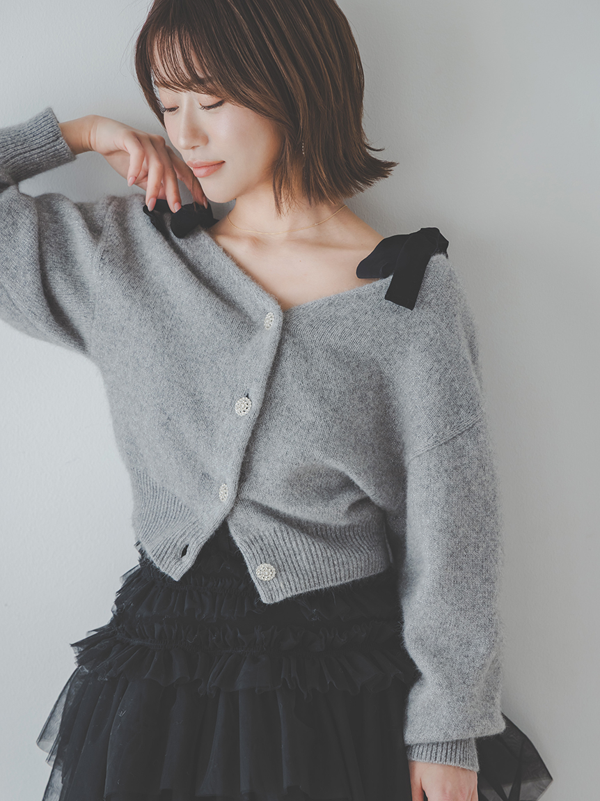 フォックスビジューカーディガン(カーディガン)｜トップス｜SNIDEL