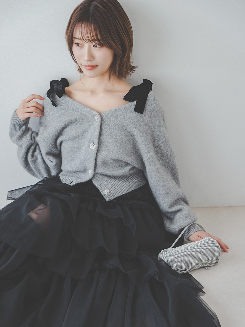 フォックスビジューカーディガン(カーディガン)｜トップス｜SNIDEL