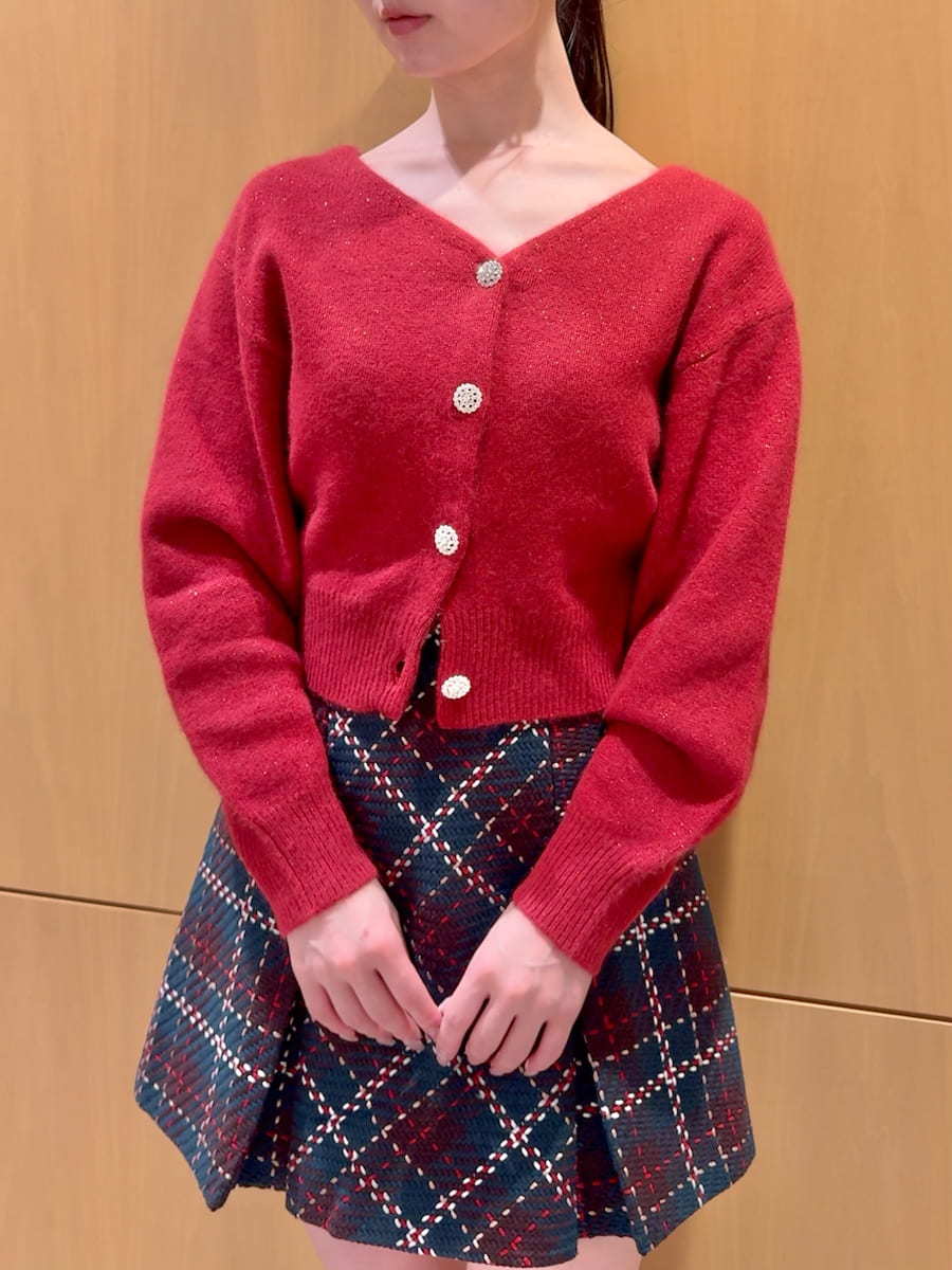 新品未使用　25AW SNIDEL フォックスビジューカーディガン フォックスビジューカーディガン(カーディガン)｜トップス｜SNIDEL