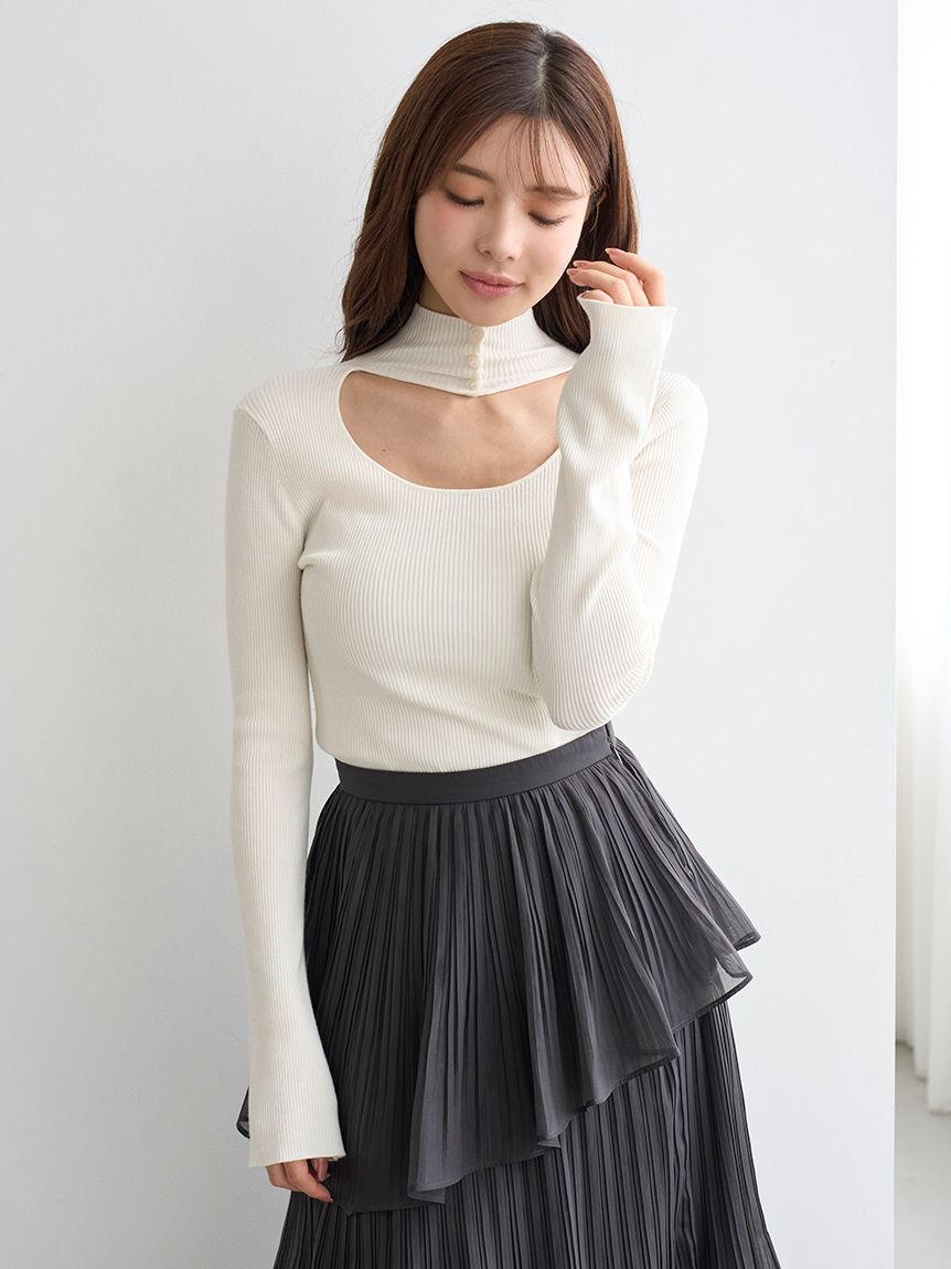 SNIDEL 新品 2wayハイネックプルオーバー SNIDEL（スナイデル） ニット セーター 2wayハイネックプルオーバー