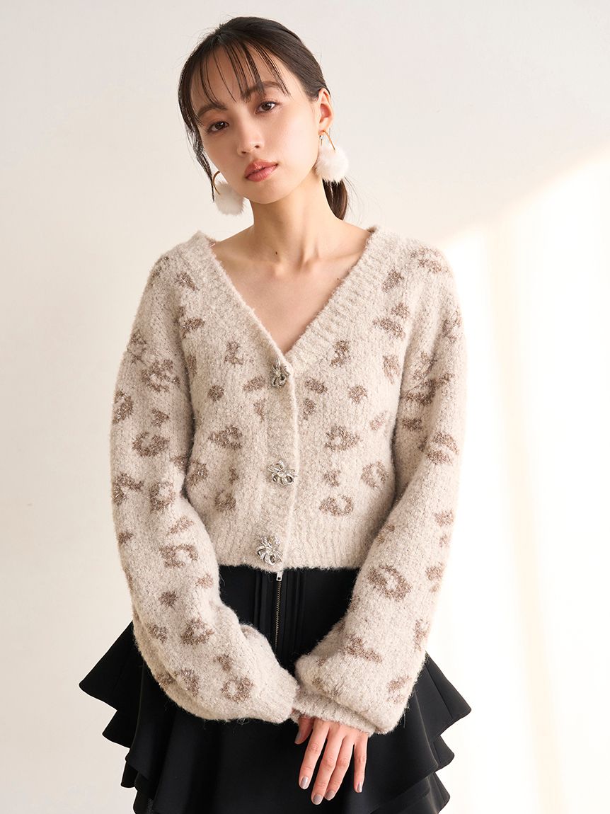 ビジューリボンショートカーディガン(カーディガン)｜トップス｜SNIDEL