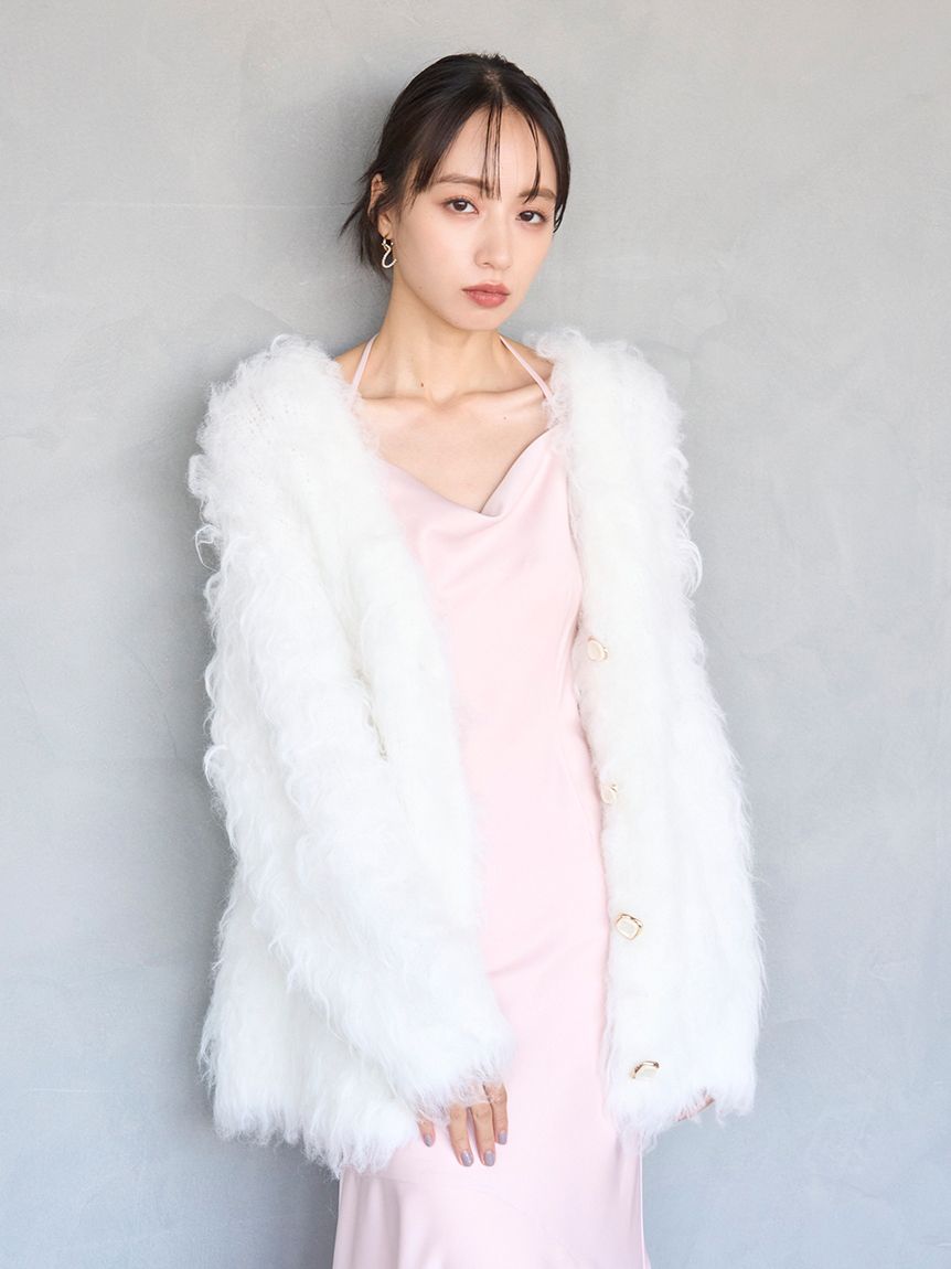 シャギーカーディガン IVR アイボリー シャギーカーディガン(カーディガン)｜トップス｜SNIDEL