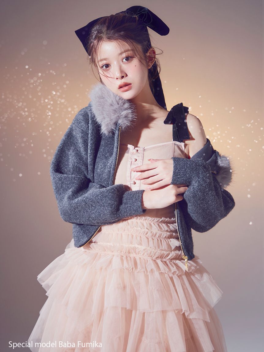 SNIDEL ファーニットフーディ スナイデル ファーニット