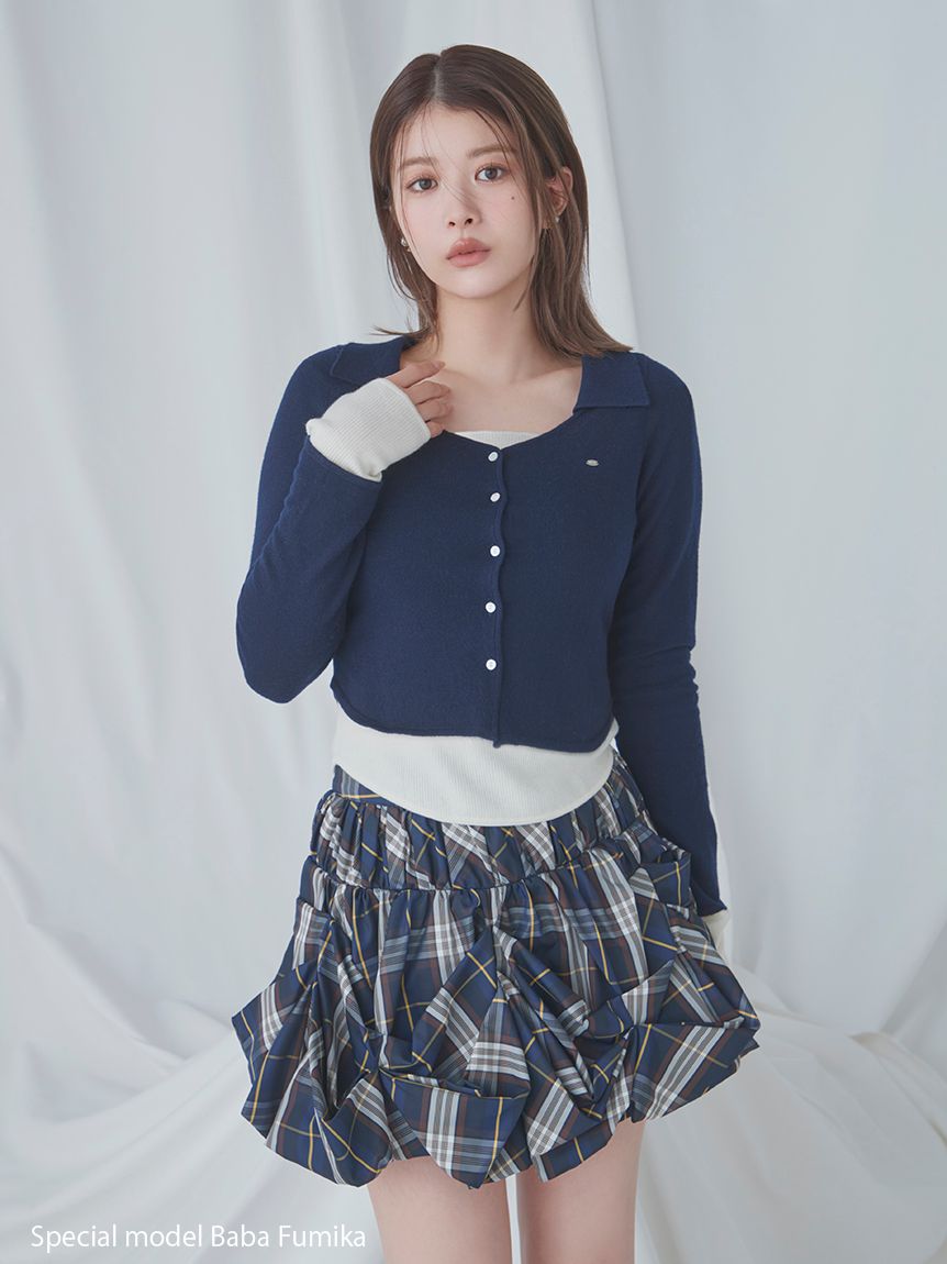 Sustainableレイヤードニットプルオーバー(ニット)｜トップス｜SNIDEL