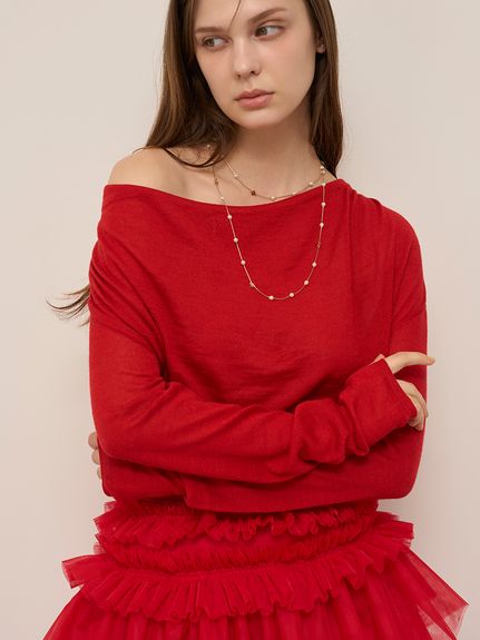 ドレープニットトップス(ニット)｜トップス｜SNIDEL(スナイデル)の通販