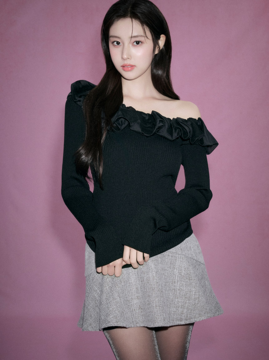 SNIDEL♡フリル　ニット　プルオーバー Sustainableフリルニットプルオーバー（ニット）｜SNIDEL