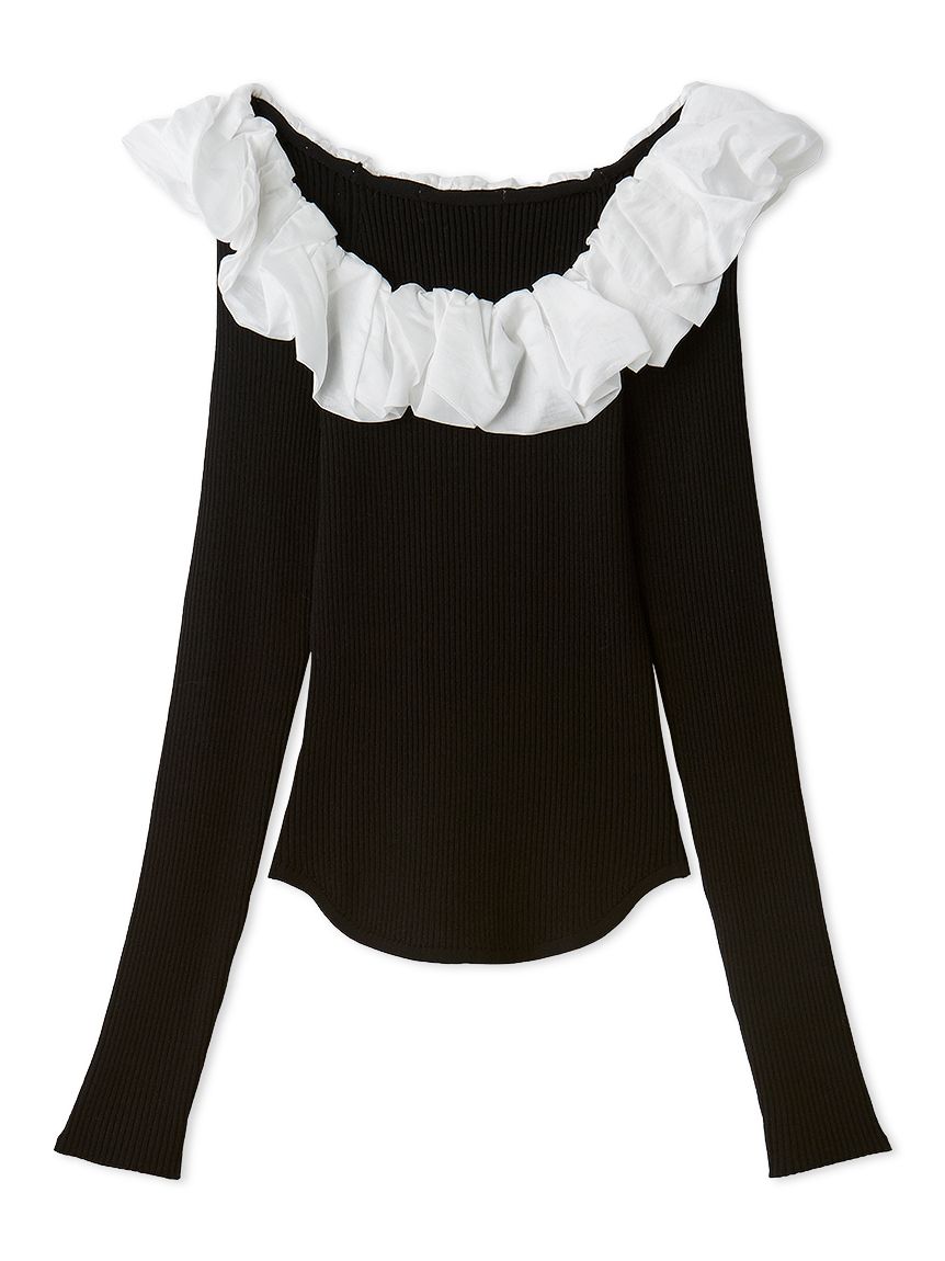 シアーフリルニットプルオーバー【カンヘウォン着用】(ニット