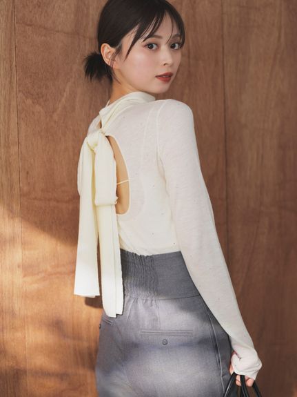 バックオープンニットプルオーバー(ニット)｜トップス｜SNIDEL