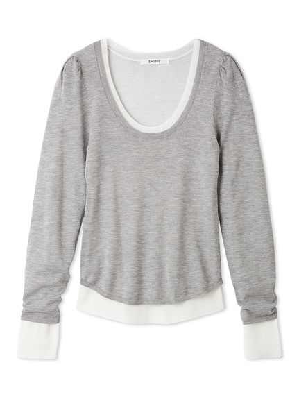 STONE  スナイデルニット グレー M STONE グレー カーディガン M スナイデルニット STONE グレー