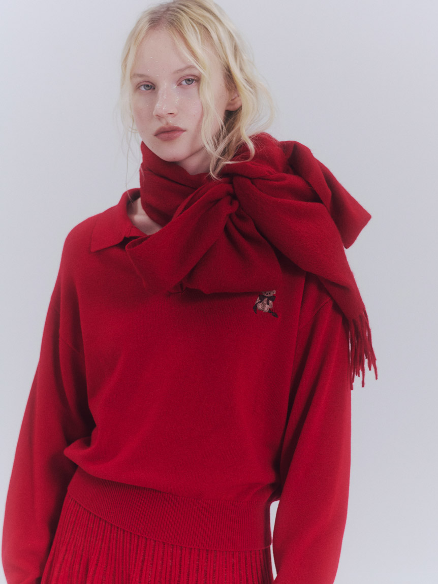 リボンベアスキッパーニットプルオーバー(ニット)｜トップス｜SNIDEL