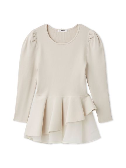 ペプラムアシメニットプルオーバー(ニット)｜トップス｜SNIDEL