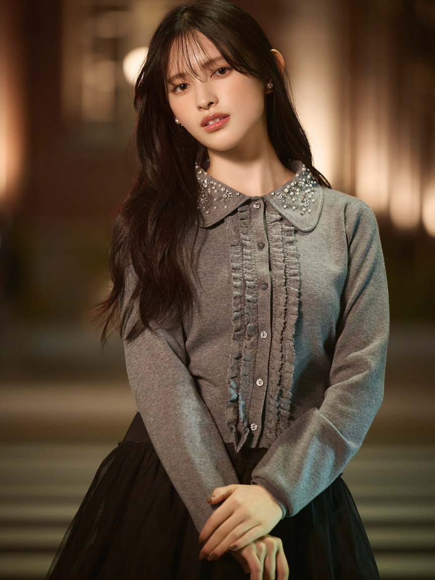 SNIDEL ジャガードサテンパイピングロング 上下セット 花柄 スナイデル ホーム“ダリアやポピー”の花柄ルームウェア「ニューヨーク