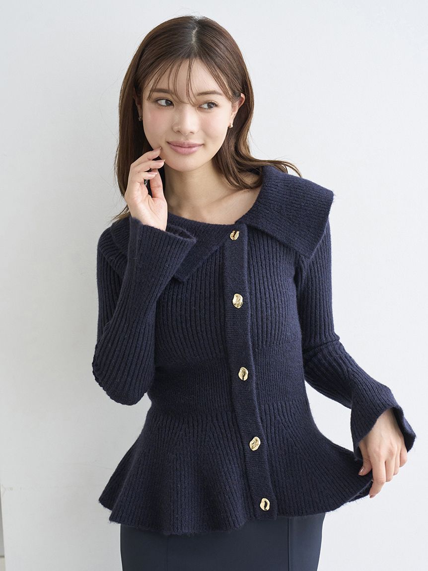 ペプラムニットプルオーバー(ニット)｜トップス｜SNIDEL(スナイデル)の