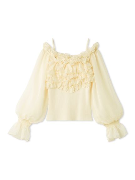 デザインシアーフリルニットプルオーバー(ニット)｜トップス｜SNIDEL