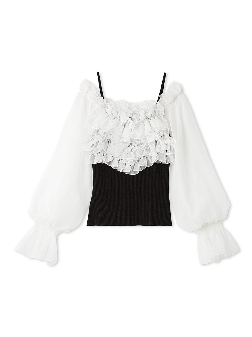 デザインシアーフリルニットプルオーバー(ニット)｜トップス｜SNIDEL