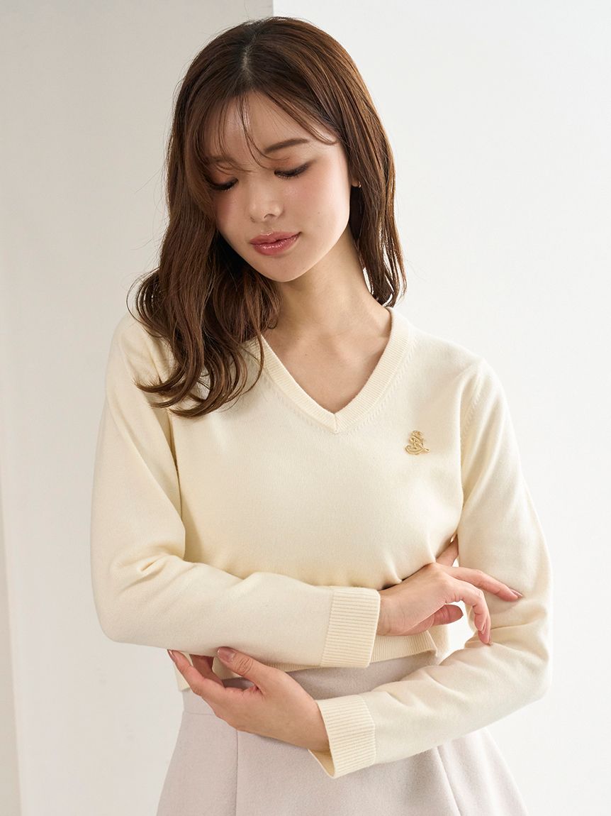 ブローチ付きニットプルオーバー(ニット)｜トップス｜SNIDEL