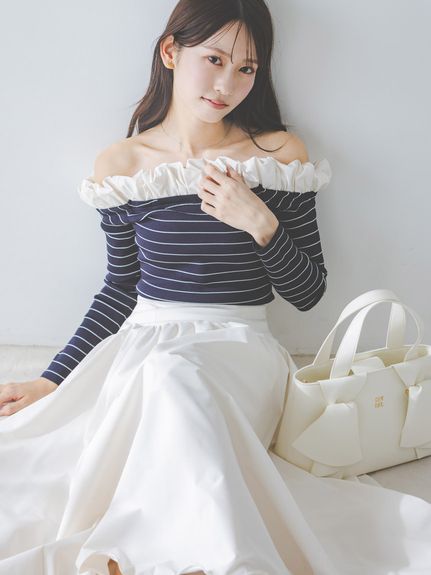 最終値下げ SNIDEL スナイデル フリル切り替えニット SNIDEL - スナイデル フリル切り替えニットの通販 by ふわふわ