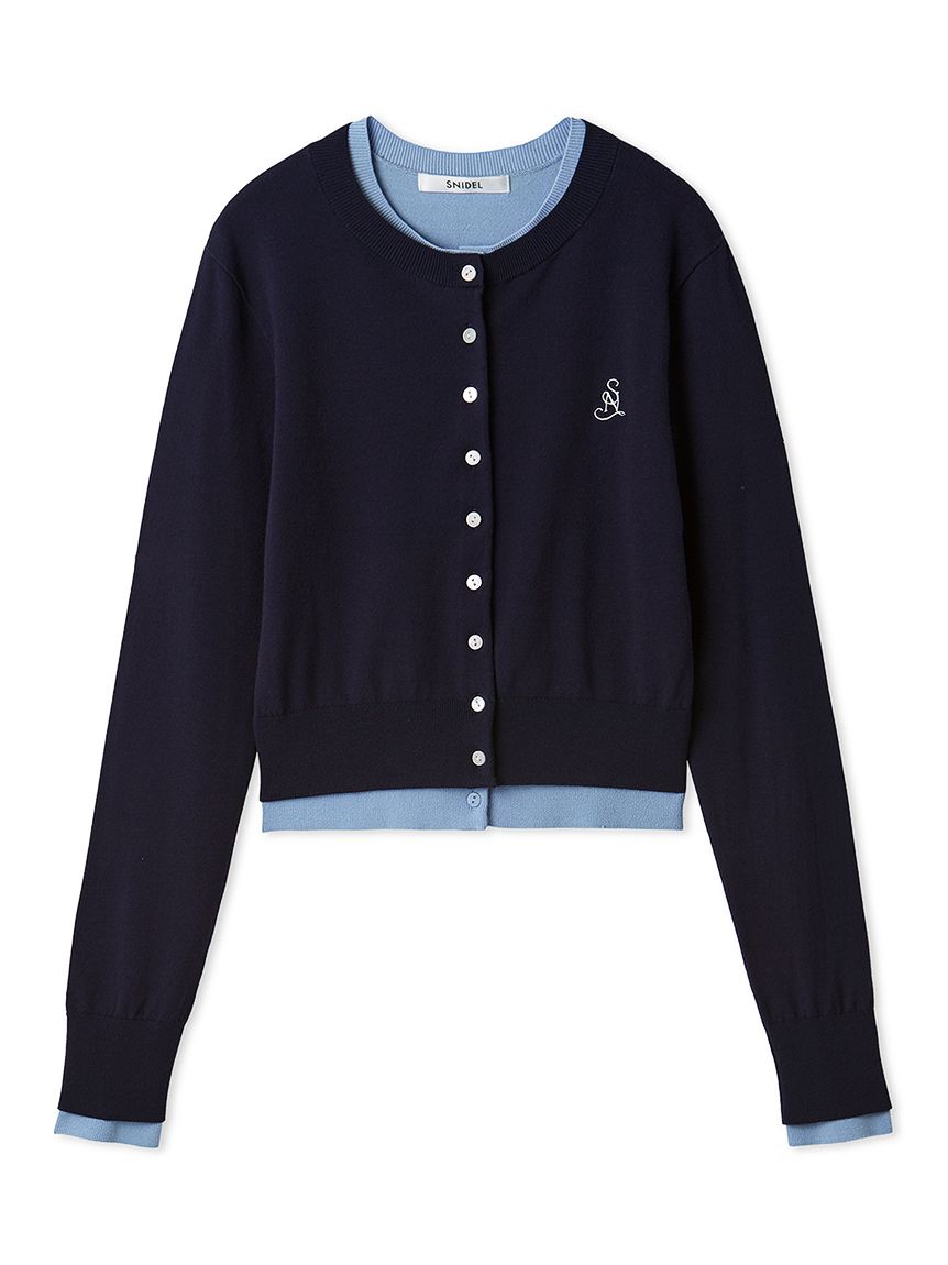 ニットレイヤードプルオーバー(NVY-F)