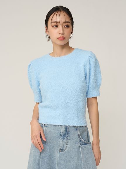 【nissy320様】新品スヴィン ニットプルオーバー　light blue ファンシーヤーンニットプルオーバー(ニット)｜トップス｜SNIDEL