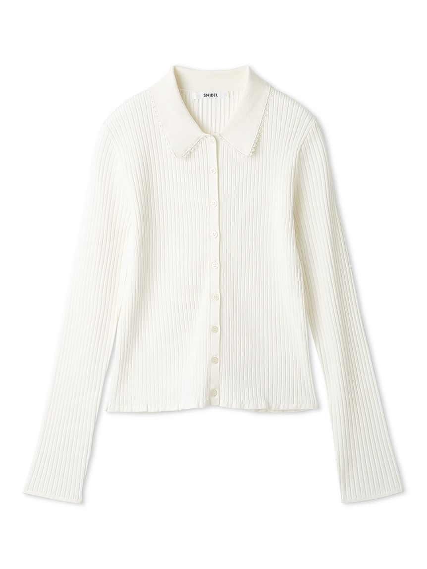 カラーテクスチャードニットカーディガン(カーディガン)｜トップス