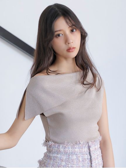 アシメデザインニットプルオーバー(ニット)｜トップス｜SNIDEL