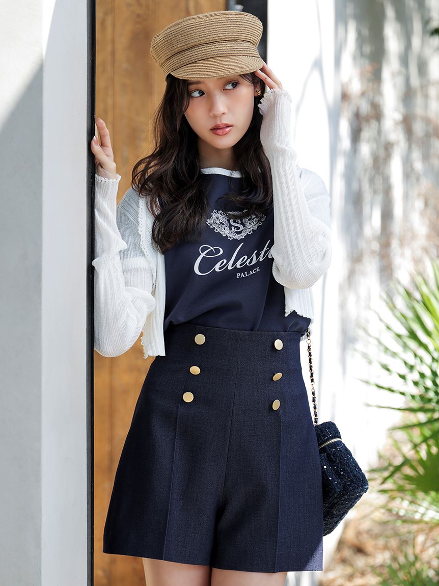 snidel レーストップス snidel （スナイデル）モチーフレースニットプルオーバー 26春夏