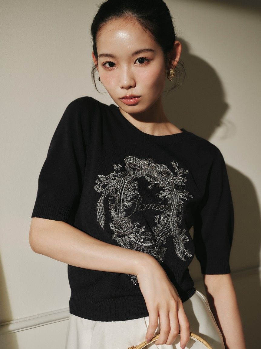 テクスチャージャガードペプラムカットソー(Tシャツ・カットソー