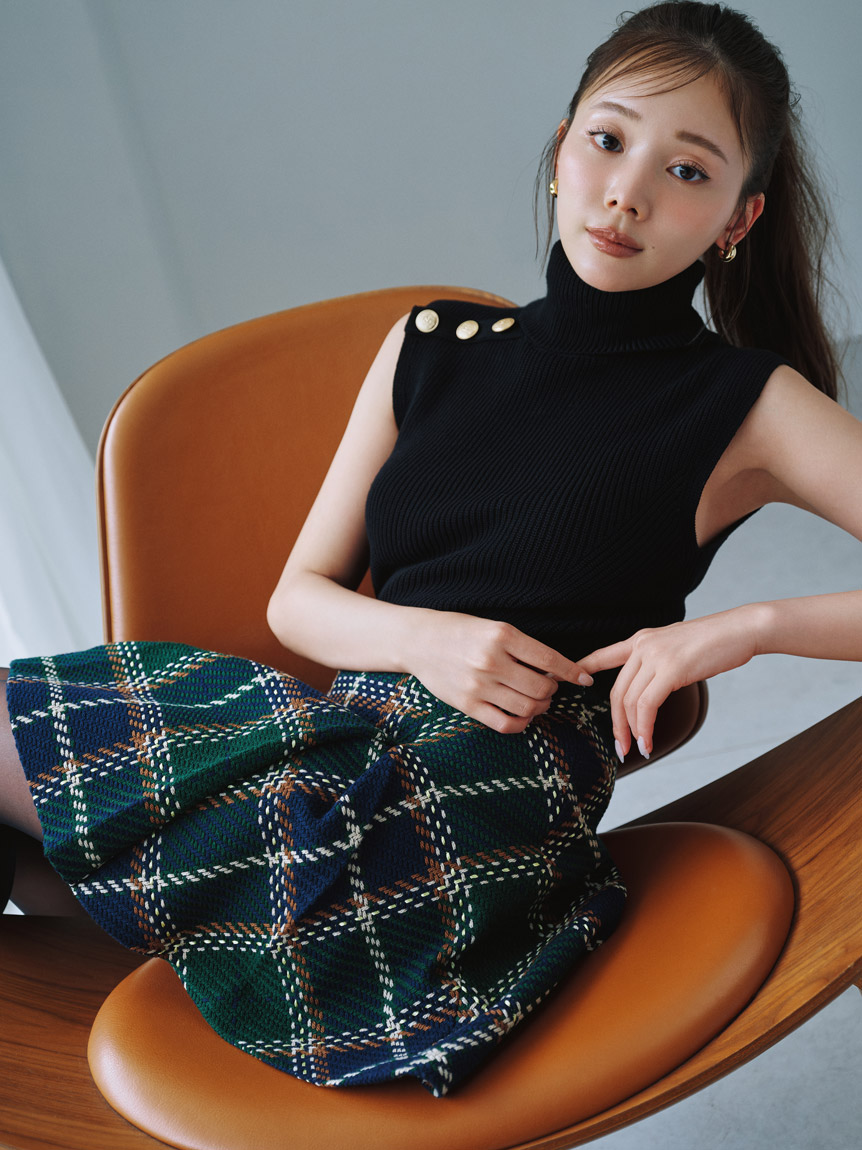 販路限定サイズあり】ロービングチェックミニスカート(ミニスカート