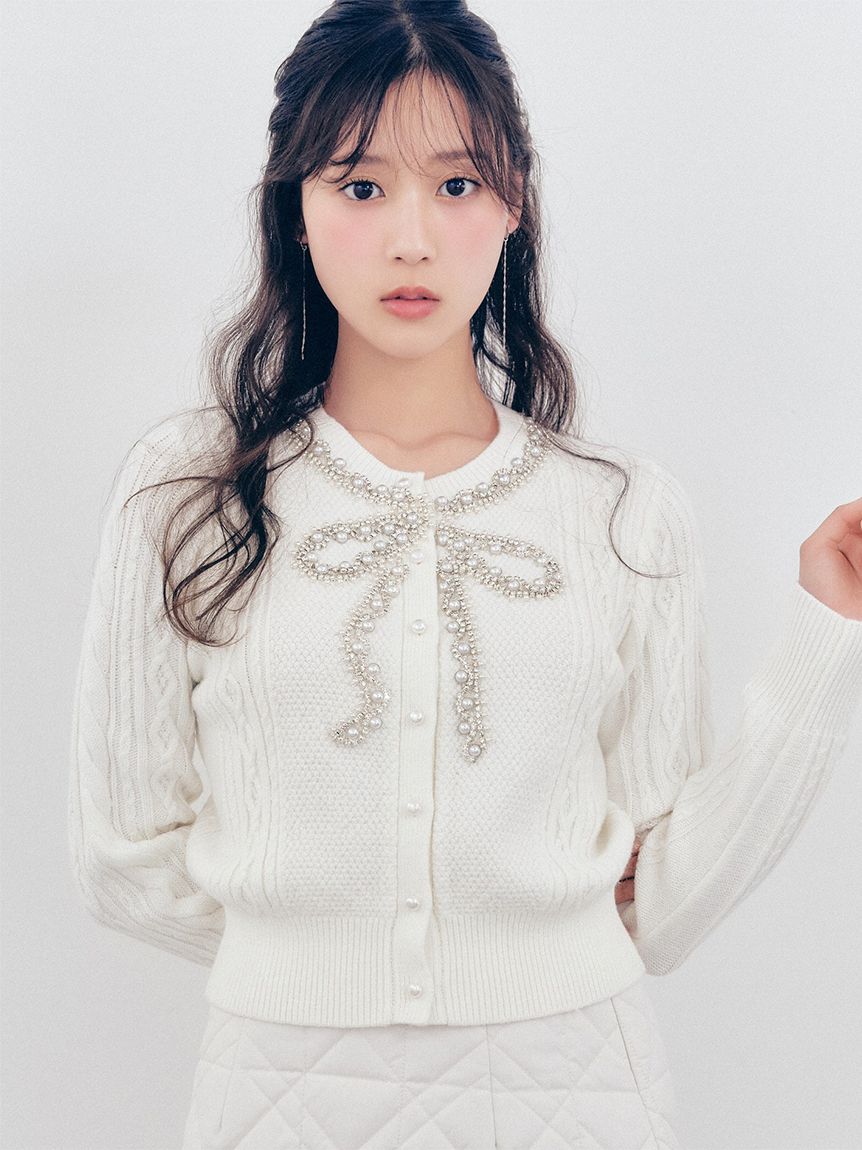 WARM】ビジューニットプルオーバー(ニット)｜トップス｜SNIDEL