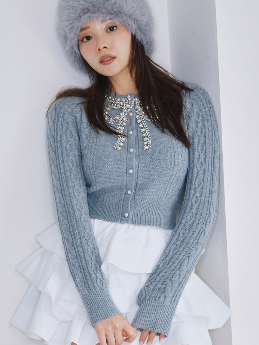 WARM】ビジューニットプルオーバー(ニット)｜トップス｜SNIDEL