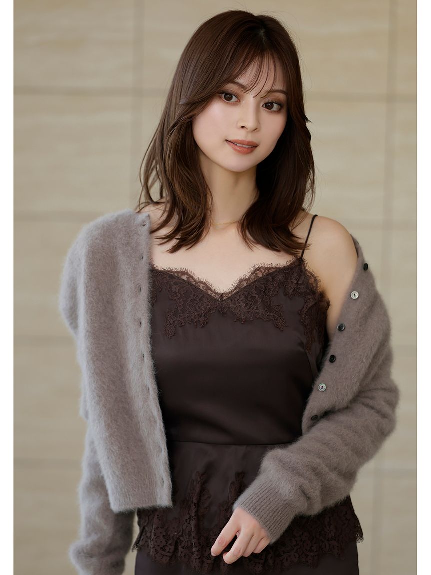 HIGH QUALITY】フォックスカシミヤクルーネックカーディガン(ニット