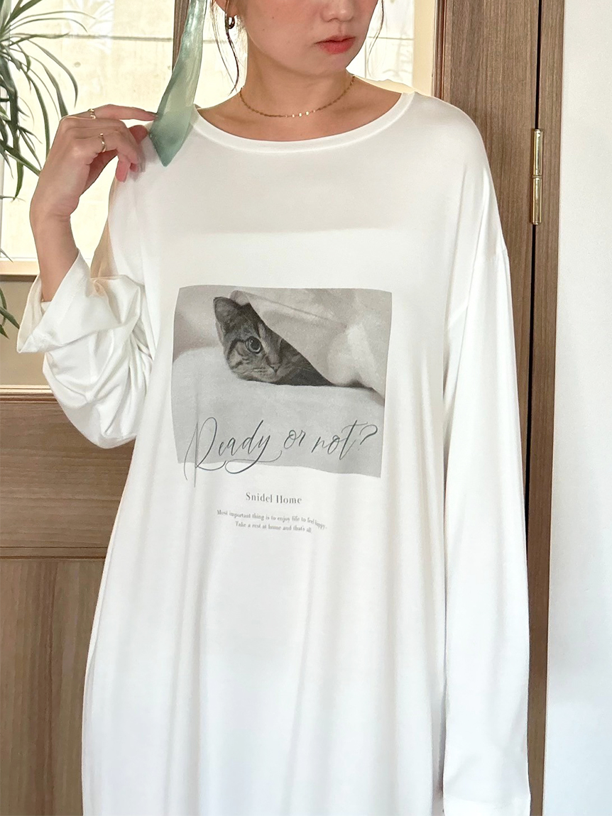 SNIDEL HOME  CATTシャツワンピース CAT Tシャツワンピース | スナイデルホーム(SNIDEL HOME