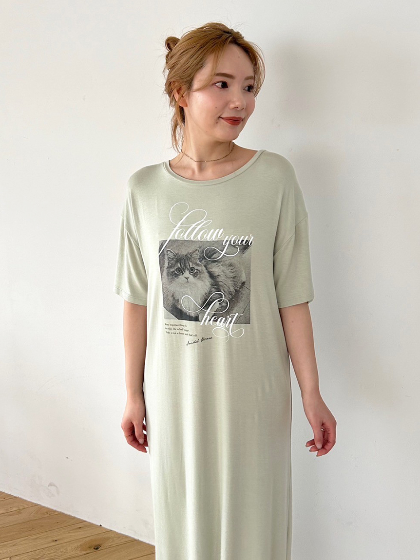 CAT Tシャツワンピース(ワンピース)｜スナイデルホーム｜SNIDEL