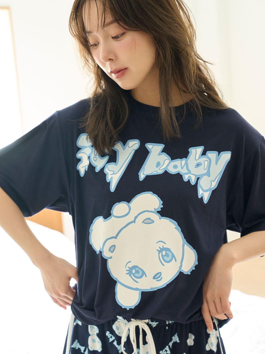 【icy baby】【接触冷感】Tシャツセットアップ 限定カラーあり】【icy baby】【接触冷感】Tシャツセットアップ