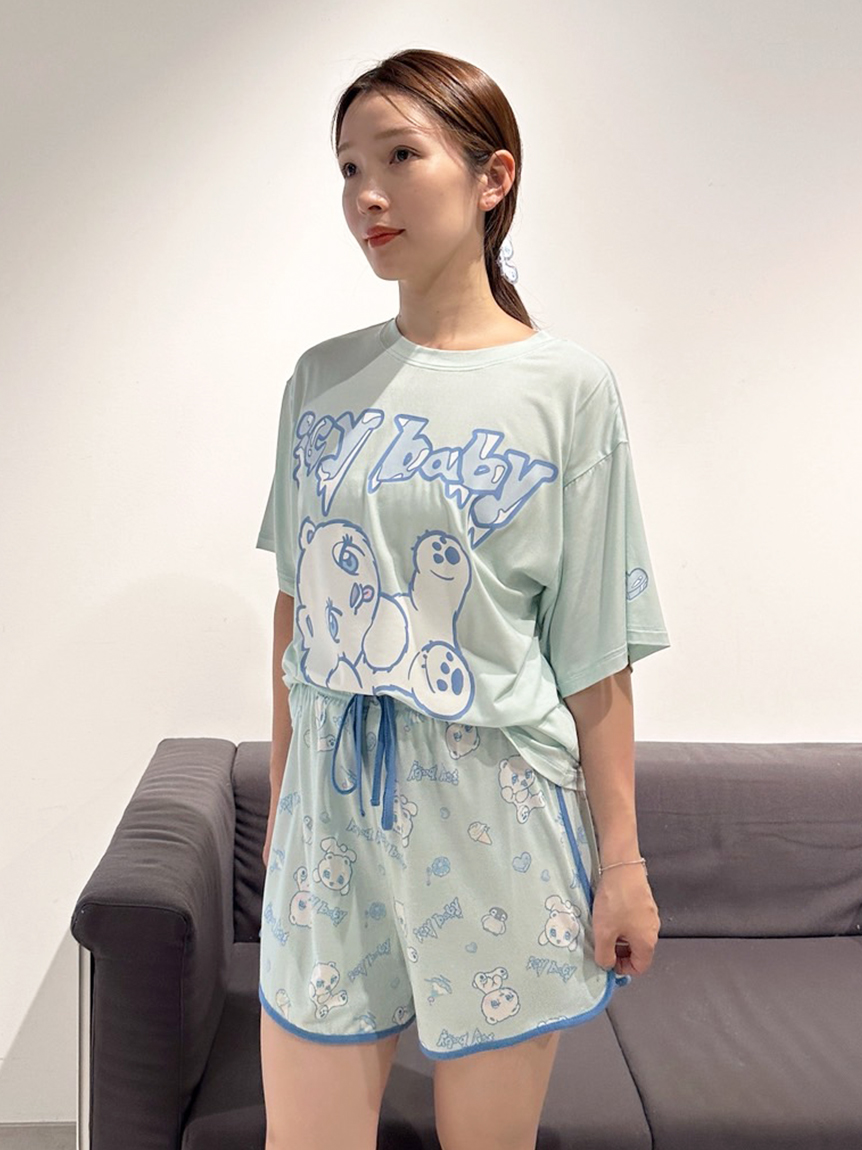 限定カラーあり】【icy baby】【接触冷感】Tシャツセットアップ(すべて