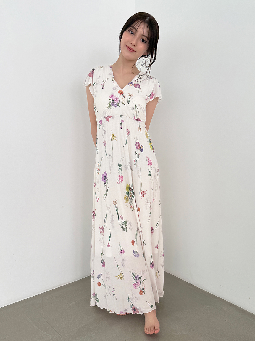 接触冷感】カットカシュクールワンピース(ワンピース