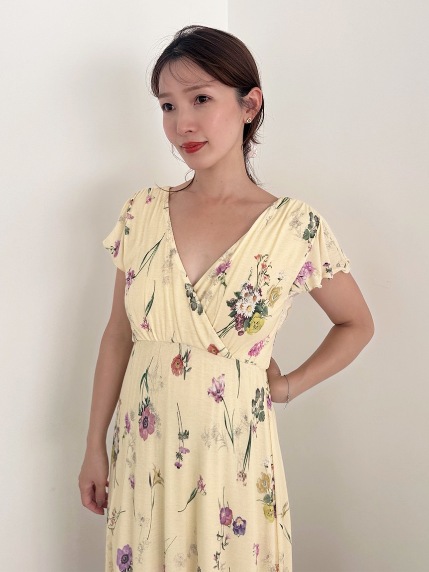 接触冷感】カットカシュクールワンピース(ワンピース