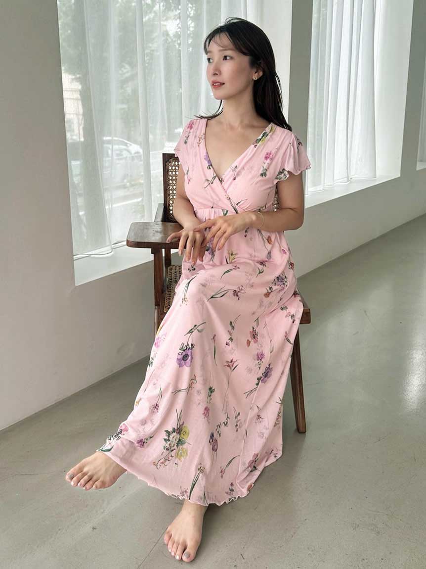 snidel  カットカシュクールワンピース IVR 接触冷感】カットカシュクールワンピース(ワンピース